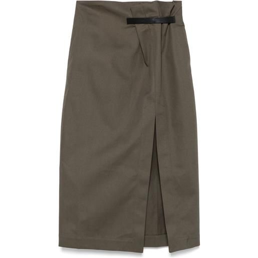 JW Anderson gonna midi in twill - verde