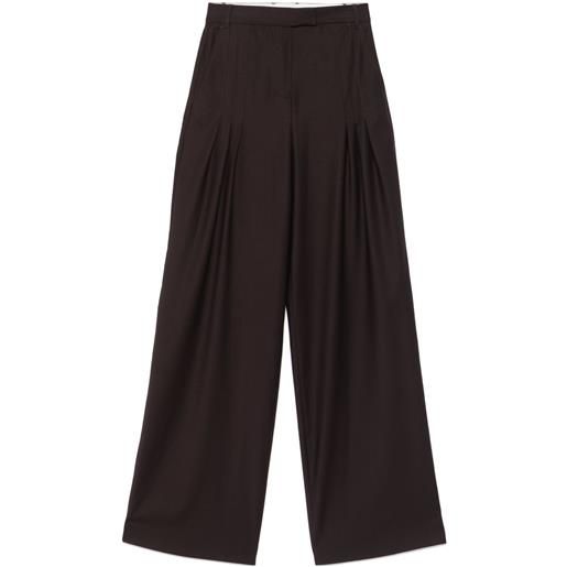 REMAIN pantaloni a gamba ampia - marrone