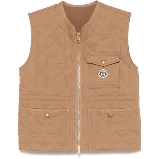 Moncler gilet vigny - marrone