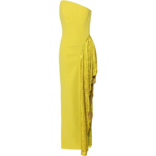 JEAN-LOUIS SABAJI abito con strass - giallo