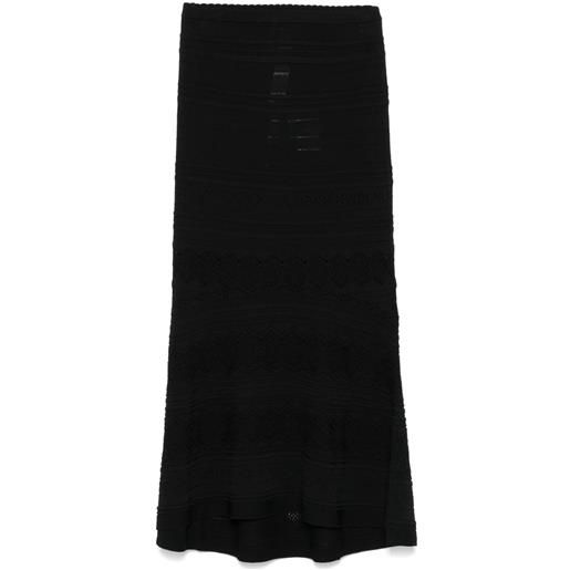 TWINSET gonna lunga in maglia - nero