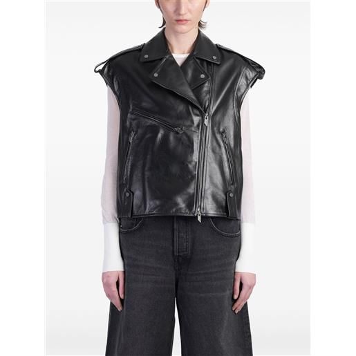 Salvatore Santoro gilet in pelle - nero