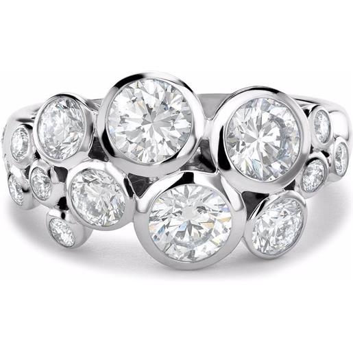 Pragnell anello dress in oro bianco 18 carati con diamanti - argento