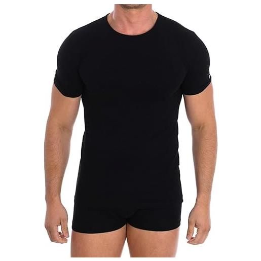 FILA underwear 3 pack t-shirt uomo maglie intime round neck moda egidio (nero, 7 xxl)