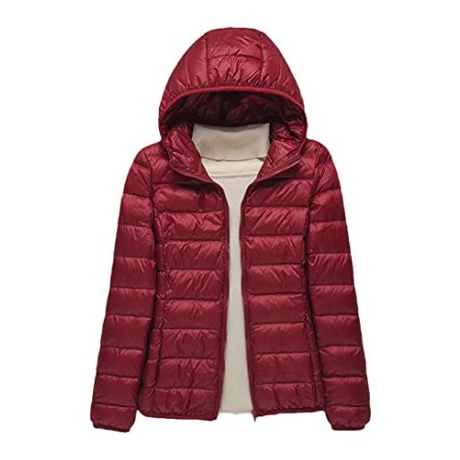 Suwequest piumino sottile da donna piumino d'anatra bianco giacche ultraleggere cappotti caldi autunnali e invernali capispalla portatile orange m