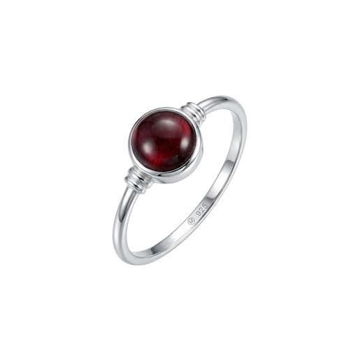 Anello Donna In Argento 925 Con Pietre Naturali – Granato, Occhio Di Tigre, Lapislazzuli, Taglia 28
