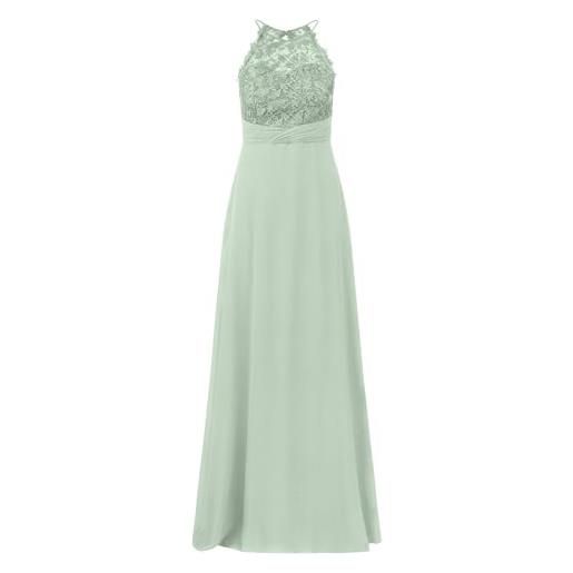 APART Fashion apart langes abendkleid aus hochwertigem polyester vestito da sera, menta, 42 donna