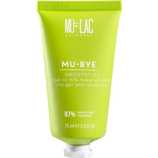 MULAC mu-bye smoothy oil - olio gel latte struccante 75 ml