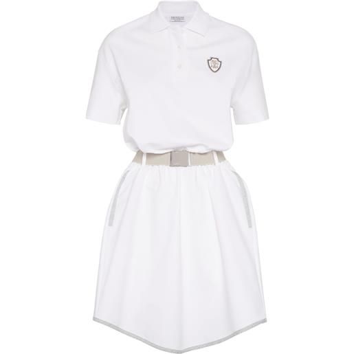 Brunello Cucinelli abito modello polo - bianco