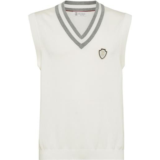 Brunello Cucinelli canotta in cotone - bianco