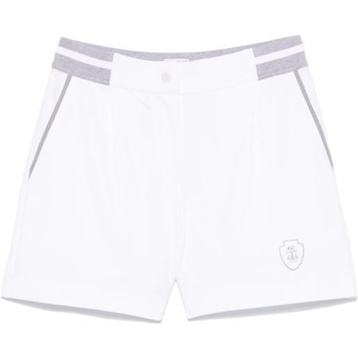 Brunello Cucinelli shorts sportivi con applicazione - bianco