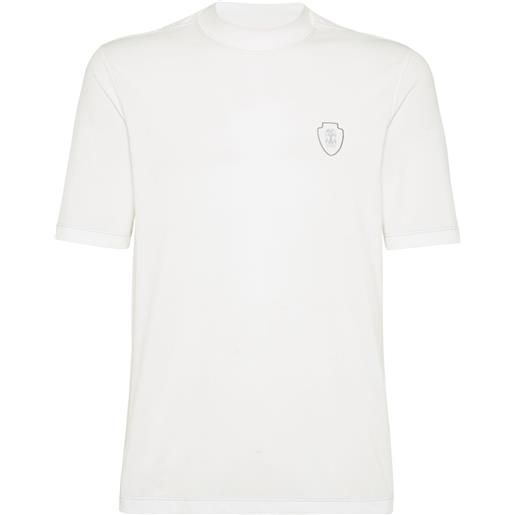 Brunello Cucinelli t-shirt con applicazione - bianco