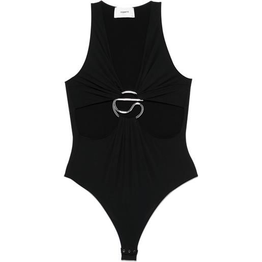 Coperni body con dettaglio cut-out e logo c - nero