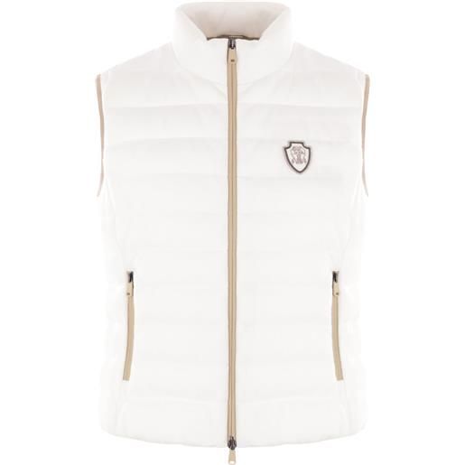 Brunello Cucinelli gilet con applicazione - bianco