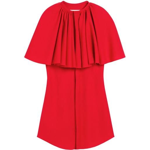 AMI Paris abito corto con ruches - rosso