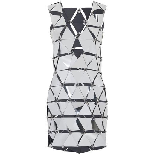 Rabanne abito corto assembly - argento