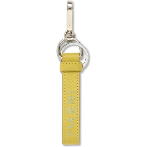 Marni portachiavi in pelle - giallo