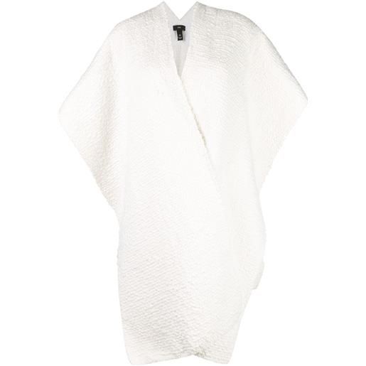 VOZ cardigan lungo a maniche corte - bianco