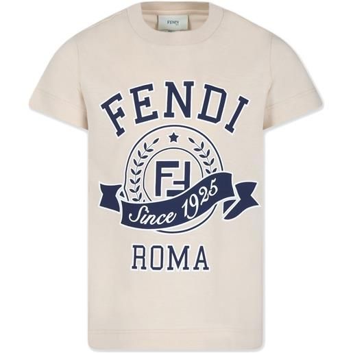 Fendi Kids t-shirt con stampa - toni neutri