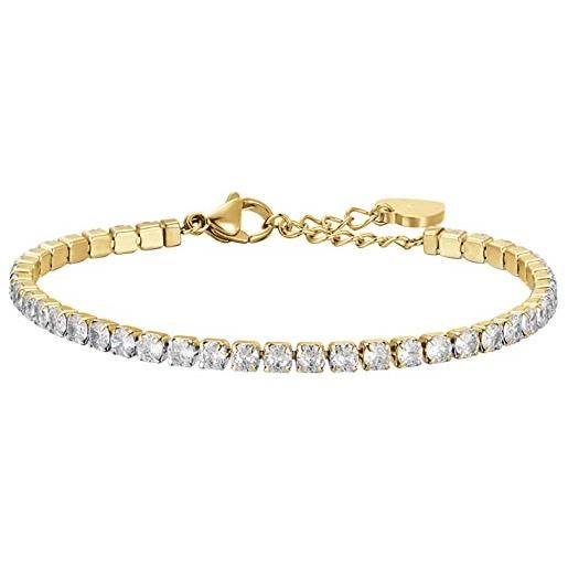 Luca Barra Bracciale da Donna Bracciale in Acciaio. Lunghezza: 16,5 + 3 Cm. Spessore Maglia: 4 Mm. La Referenza È Bk2173