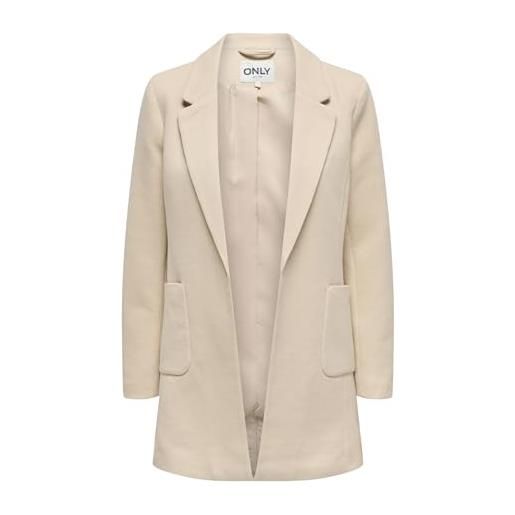 ONLY onlbaker-linea l/s coatigan cc pnt, giubbotto da donna, irish cream/detail: white melange, m
