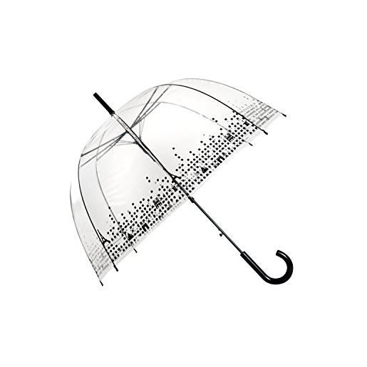 SMATI ombrello a bolla trasparente lungo - apertura automatica;Diametro=85cm;Ombrello da donna;Design vista parigi. 