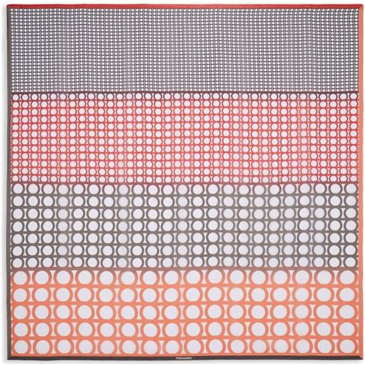 Ferragamo scialle gancini - rosso