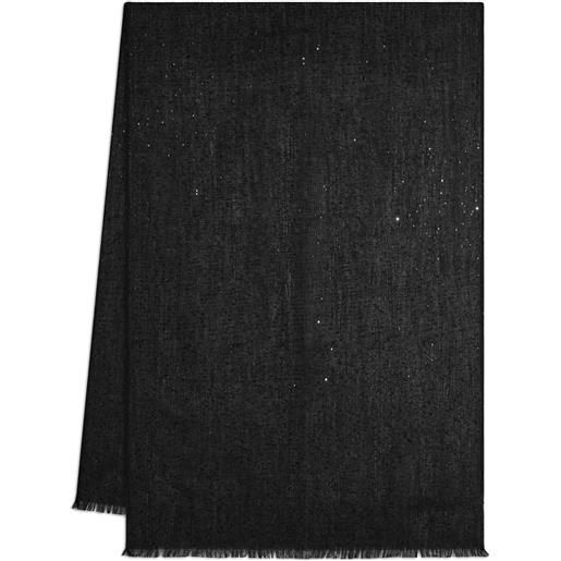 Ferragamo stola micro con paillettes - nero