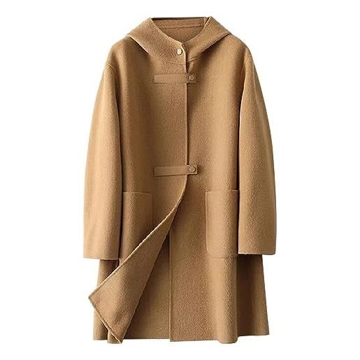 Generic trench donna giacca con cappuccio da trench lungo con risvolto da donna cappotti autunnali giacca sottile capispalla lungo da donna donna giubbotto giubbotto jeans imbottito donna (a, m)