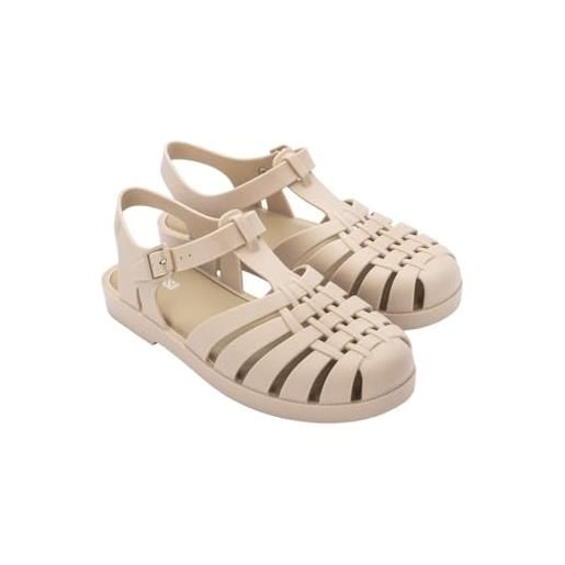 Melissa sandalo piatto unisex con display proprietario, beige, 5.5 uk men/ 6 uk women