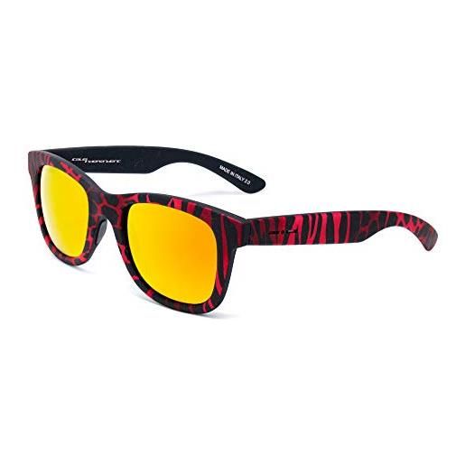 Italia independent unisex - adulto 0090-zef-053 occhiali da sole, rosso (rojo), 55