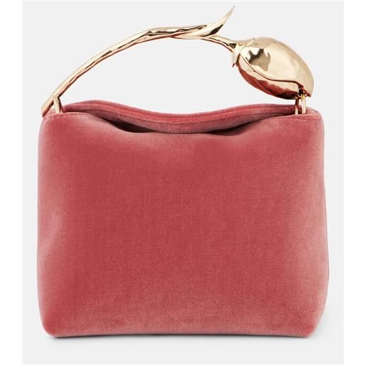 Erdem borsa bloom mini in velluto con suede
