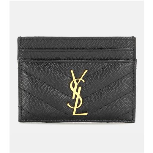 Saint Laurent portacarte monogram in pelle