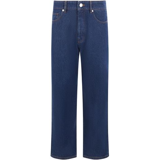 Maison Kitsuné jeans dritti - blu