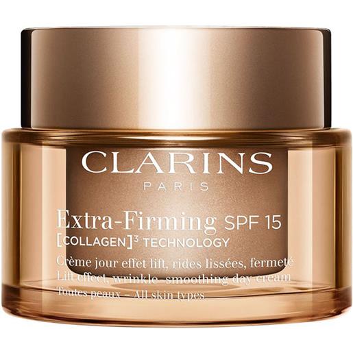 Clarins extra firming jour collagen technology spf 15 crema giorno tonificante tutti tipi di pelle 50 ml