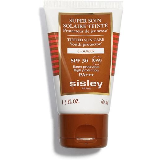 Sisley super soin solaire teinte crema protettiva colorata viso spf 3 amber
