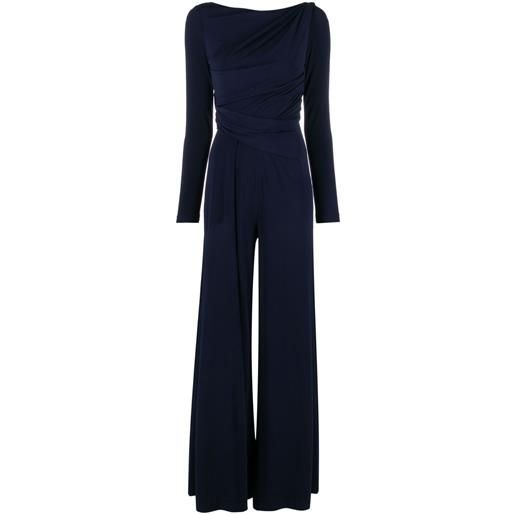 Talbot Runhof tuta intera ampia - blu