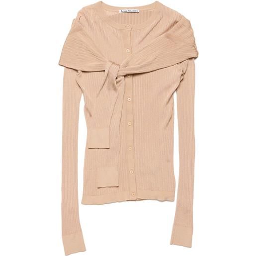 Acne Studios cardigan in maglia a coste - toni neutri