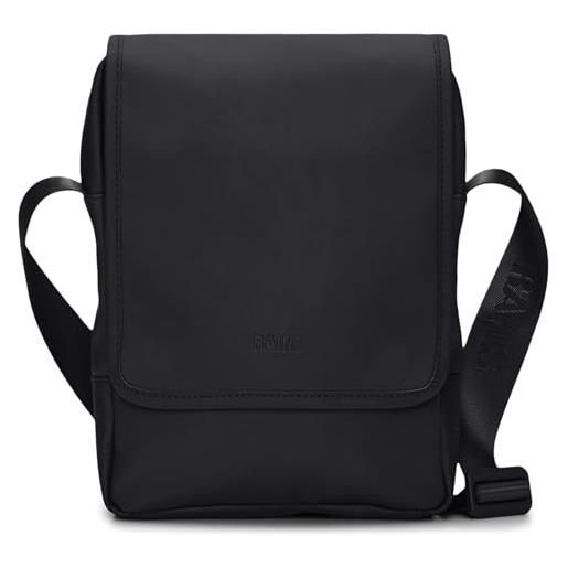 RAINS modello: tracolla materiale: sintetico black bianco t. U. 