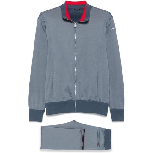 Kiton tuta sportiva con ricamo - blu
