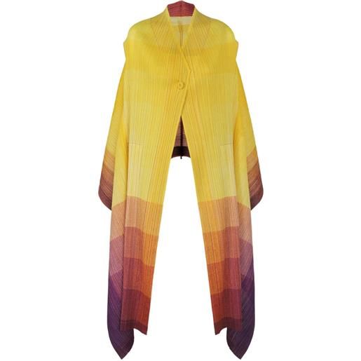 Pleats Please Issey Miyake cardigan photon - giallo