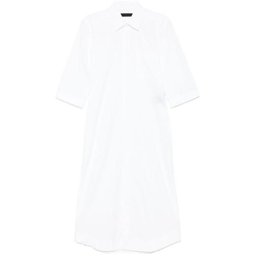 ALAINPAUL abito midi in cotone - bianco