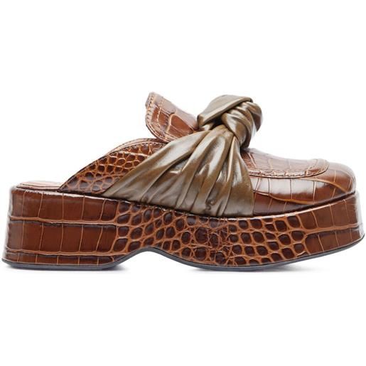 Rejina Pyo mules in pelle - marrone