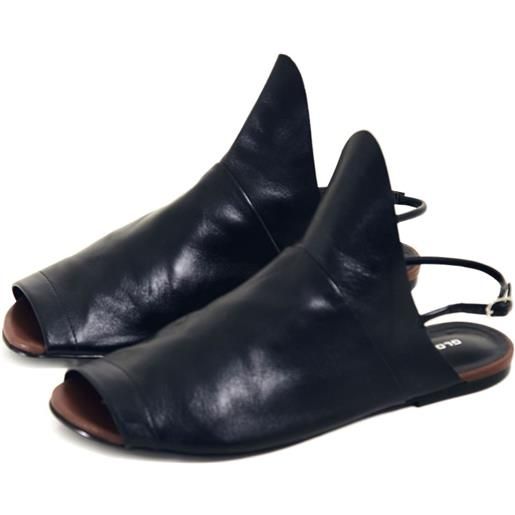 Gloria Coelho sandali in pelle con suola piatta - nero