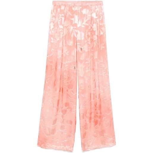 Ermanno Scervino pantaloni a fiori jacquard - rosa