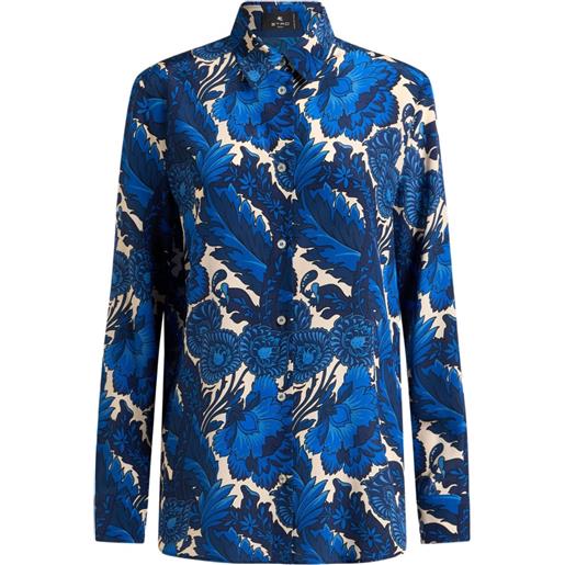 ETRO camicia a fiori - blu