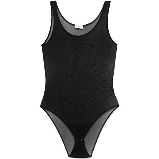 Magda Butrym body con orlo a smerlo - nero