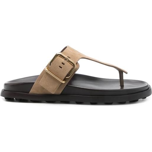 Tod's infradito in pelle scamosciata - toni neutri