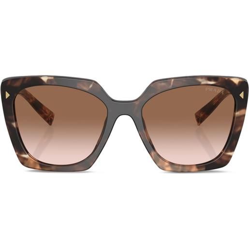 Prada Eyewear occhiali da sole cat-eye oversize - verde