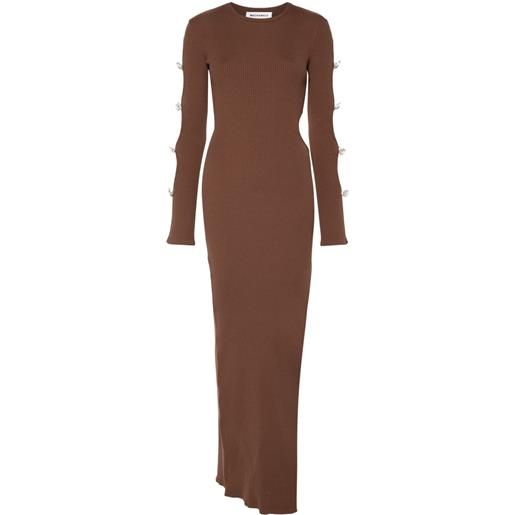 MACH & MACH abito lungo con dettaglio cut-out - marrone